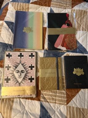 Christian Lacroix Rainbow, Black & Gold Designer Notebook Collection